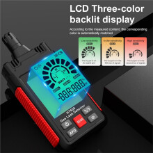 HT609 Gas Leak Detector Combustible Gas Detector with Audible Visual Alarm Tricolor Backlight LCD Display Gas Sniffer