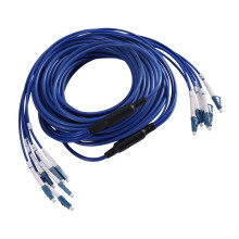 LC Armored Cable Fibra Optica Armored Fiber Optic Cable 6 Cores 6LC-6LC Single Mode Fiber Optic Patch Cord 15M