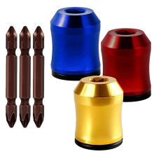 3Pcs Magnetic Screw & 3Pcs PH2 Bit Set, 1/4" Hex Universal Magnetic Screw Holder for Drill, DIY & Woodworking