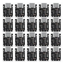20 St 3,7V Litiumbatteri Laddning och Urladdningskort med Skyddskrets USB Typ C Li-Ion Batteri Laddningskort