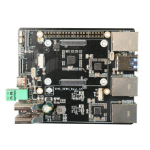 Para Raspberry Pi CM5 3ETH Placa de Expansão + Kit de Case 3 Ethernet Gigabit USB3.0 PCIe 2A 40PIN GPIO Versão de Porta 3.81-2P