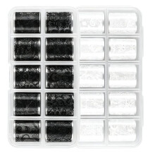Lace Foils, Art Transfer Stickers, Holographic Transfer Sheets for Manicure Salon & Home Use