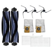 Compatible for C10 Robot Vacuum Main Side Brush Filter Hepa Dust Bags Accessories Replacement Spare Parts(11pcs)