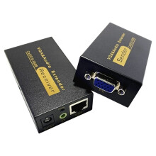High Quality 100M 328ft VGA Video Audio Signal Extender RJ45 CAT5e/6 1080P HD Extension Adapter 1920x1440 @60Hz EU PLUG