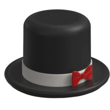 Liten Högtalare - Top Hat-Formad Ljudmaskin, Magnetisk Personlig Högtalare med Telefonställ