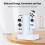 Light Charging Dock for  Joy Con & OLED Model Controller with RGB Light,Anti-Slip Stable 6