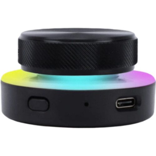 Customizable Knob Controller 2.4G  USB-C Connection Volume Control Knob with RGB Light for Phone Tablet Laptop