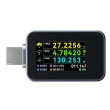 C240 Przenośny Miernik Mocy USB-C PD, Tester, Obsługujący 240W PD3.1 QC5.0, Woltomierz USB C do Testowania Telefonów i Laptopów