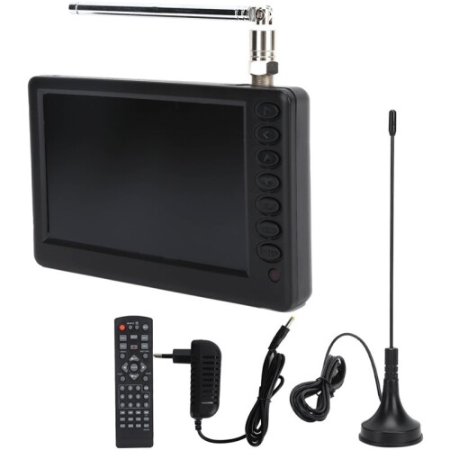 Televisão Digital TV Digital Portátil de 5 Polegadas FM ATV Suporte  TV de Alta Resolução Multifuncional Plug da UE
