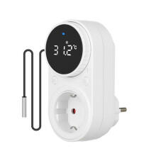 Knob Temperature Controller Timer Socket Thermostat with Temperature Sensor Digital Thermostat EU Plug