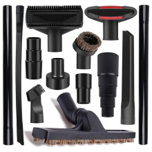 13Pcs Universal Vacuum Attachment Kit 1-1/4" Vacuum Hose Adapter Wet Dry Plastic Vacuum Cleaners Accessories