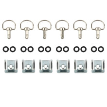 6 Delar 1/4" 17mm Motorcykel Snabbkoppling Dzus Vridknapp Tävlingskarossfäste Kit för för för för B