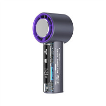 High Speed Cooling Fan, Handheld Small Fan, Intelligent Digital Display, Physical Buttons, Wind Speed Adjustment