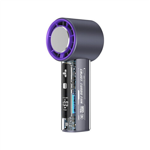 High Speed Cooling Fan, Handheld Small Fan, Intelligent Digital Display, Physical Buttons, Wind Speed Adjustment