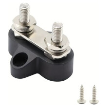 M8 Junction Terminal Block Stud Bus Bar Heavy Duty Battery Power Distribution 48V Busbar Red/Black Automotive RV Boat