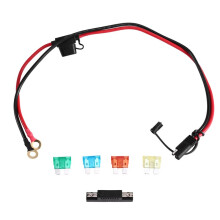 2FT 10AWG SAE Battery Connectors Extension Cord Cable with 5 Fuse for Solar Generator Battery Charger,SAE to O