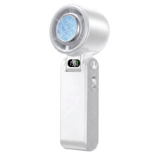 Pro Handheld Draagbare Ventilator met Turbo Koeling - Oplaadbare Handventilator Krachtige Persoonlijke Ventilator Wit