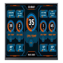7.6 Inch 800P 800X800 MIPI 1000nits HD-MI Square TFT LCD Display with HD-MI Driver Board