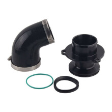 K03 Turbo Outlet Muffler Delete Pipe for 1.8 2.0 Petrol Turbo EA113 TFSI with K03 Turbo Black