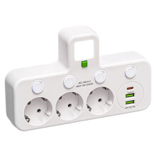 Presso EU 3 Prese Elettriche Senza Prolunga con Porte USB di Tipo C Due Specifiche