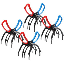 4Pack Fish Gripper, Non-Slip 3 Claw Metal Fishing Pliers for Fish Control Clamp, Colorful Long Handle Grabber