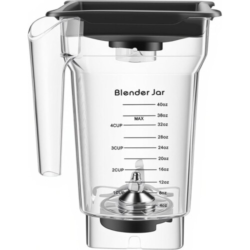 75 Oz Replacement Jar for Blendtec Blender,Container Pitcher Fits All Consumer and Commercial Models,Includes Blade Lid