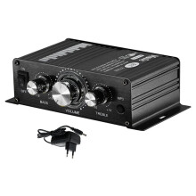 BT888 Power Amplifier 200W X2 Hi-Fi Stereo AMP 2 Channel Car Audio Receiver with Volume Control EU Plug