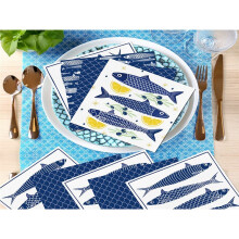 100pcs Fish Guest Napkins,Disposable Birthday Dinner Paper,Napkins for Party Decor Supplies Disposable Paper Towels
