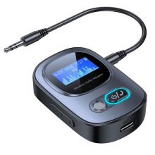 Receptor 5.3 para Carro com Display Led Adaptador Aux Transmissor de Áudio Sem Fio para Alto-Falantes de TV