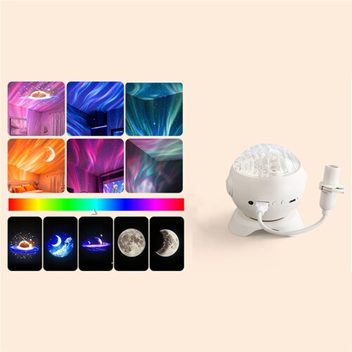 Speaker Star Projector Light Northern Lights  Projector  Decor Night Light 360 Rotatable
