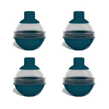 4PZ Stampi per Palline di Ghiaccio per Whiskey e Cocktail con Coperchio A Imbuto per Bevande Vino, Maker di Ghiaccio Rotondo In Silicone per