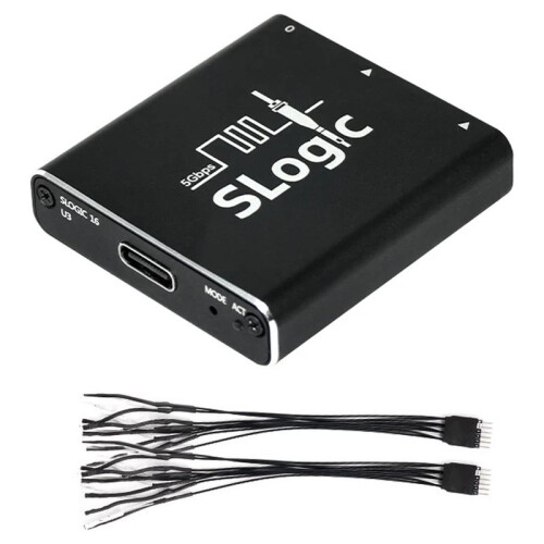 SLogic16U3 Super-Speed Logic Analyzer 16CH 800M Adjustable Threshold for WIN Linux Samplerate 5Gbps USB3