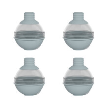 4PZ Stampi per Palline di Ghiaccio per Whiskey e Cocktail con Coperchio A Imbuto per Bevande Vino, Maker di Ghiaccio Rotondo In Silicone per