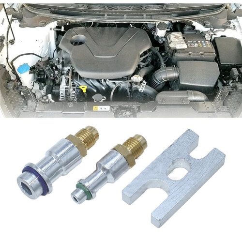 Car AC Leak Test Plug Stoppers AC Leak Detection Refrigerations HoseConnector AC Leak Detection Tool,2 Points + 5 Points 2