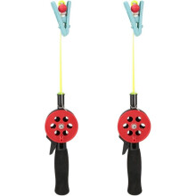 2Pcs Crab Fishing Rod Ice Fishing Pole with Shrimp Clamp Accessories Portable for Ice and Crab Fishing Enthusiasts