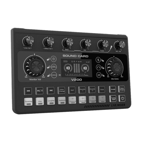 Scheda Audio per Streaming Live Digitale e Interfaccia Audio - Scheda Audio di Registrazione Esterna Nera