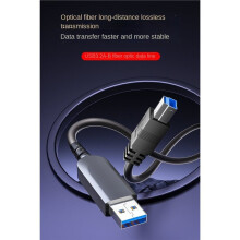 USB3.2 A auf B Verlängerungskabel Aktives Optisches USB 10Gbps Glasfaserkabel Typ A Stecker auf Typ B Stecker USB Datenkabel