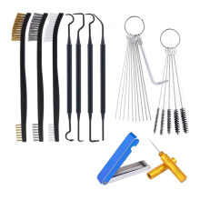 Carburetor Cleaning Kit, 32 Piece Stainless Steel Carburetor Jet Cleaning Tool Set with Dual Brushes and 4 Hooks