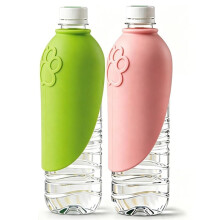 2Pcs Portable Dog Water Bottle Attachment, Slip- Pet Bowl Silicone Dog Drink Dispenser Fits Standard Water Bottles
