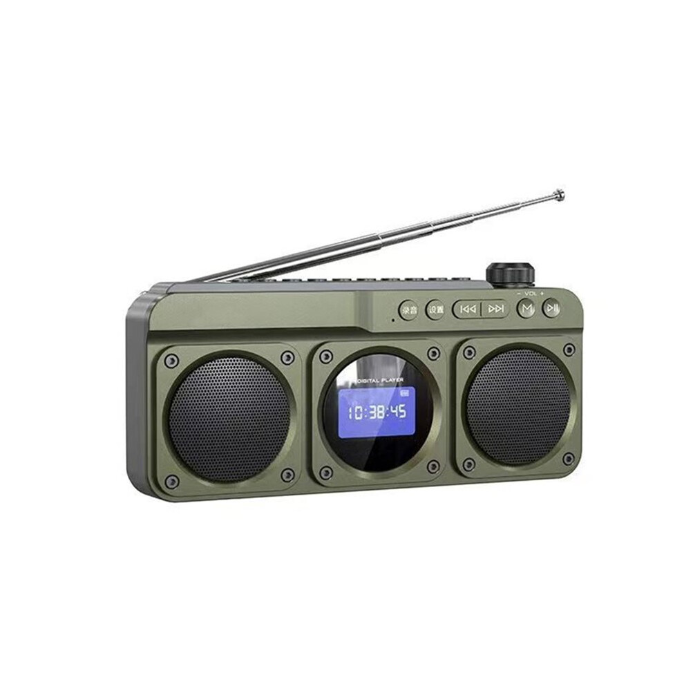 Wireless F28 Fm Radio Portable Elderly Speakers Outdoor Elderly Waterproof Radio Lanyard Design Travel G Green 6031677414443