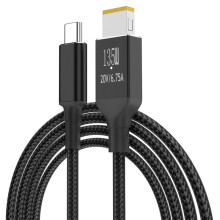 USB 135W Oplader Voedingskabel Type-C Naar Slanke Tip Vierkante Poort Converter Kabel Compatibel met voor Legion Y7000 Laptop