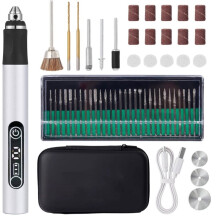 Cordless Electric Grinder Pen 3Speed Digital Display Rotary Tool Type-C Rechargeable for Carving Drilling Polishing