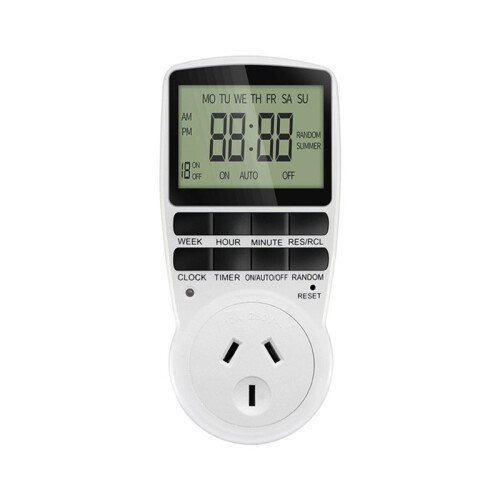 Electronic Digital Timer  Socket Kitchen Timer Outlet Programmable Shutter Power-Off Timing Socket Control AU Plug