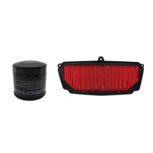 Motorcycle Air Filter Element & Engine Oil Filter Maintenance Kit for QJ800GS-G High Performance Air Grid & Oil Grid