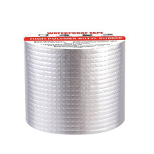 4" X 16.3ft Waterproof Butyl Tape, 10cm X 5m Thicken Aluminum Foil Adhesive Tape for Roof Leak, RV, Crack & Pipe Repair
