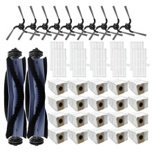 Compatible for C10 Robot Vacuum Main Side Brush Filter Hepa Dust Bags Accessories Replacement Spare Parts(42pcs)