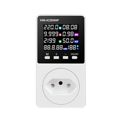 Tuya WIFI  Socket Digital Wattmeter Electricity Consumption Power Kwh Electric Consumption Analyzer BR Plug 1