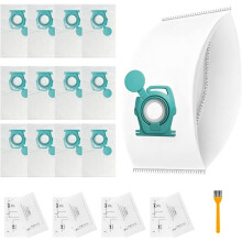 12 Set Large Capacity Vacuum Cleaner Bags for Guard L1/M1/S1, Includes Vacuum Bags, AirClean Exhaust Filters