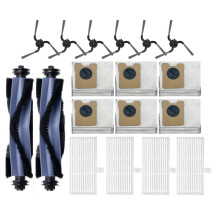 Compatible for C10 Robot Vacuum Main Side Brush Filter Hepa Dust Bags Accessories Replacement Spare Parts(18pcs)