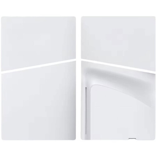ABS Hard Case Faceplate Shockproof Side Plate Shell Faceplate Case Cover for PS 5 Slim Disc Edition Console White
